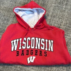 Red Wisconsin badgers hoodie